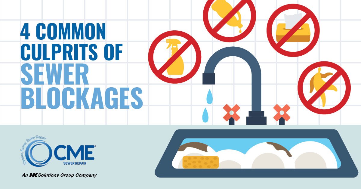 animation image that displays items to avoid putting down your home's drains.