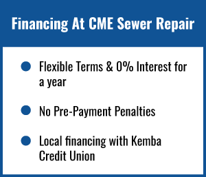 CME Sewer Pipe Repair  Financing