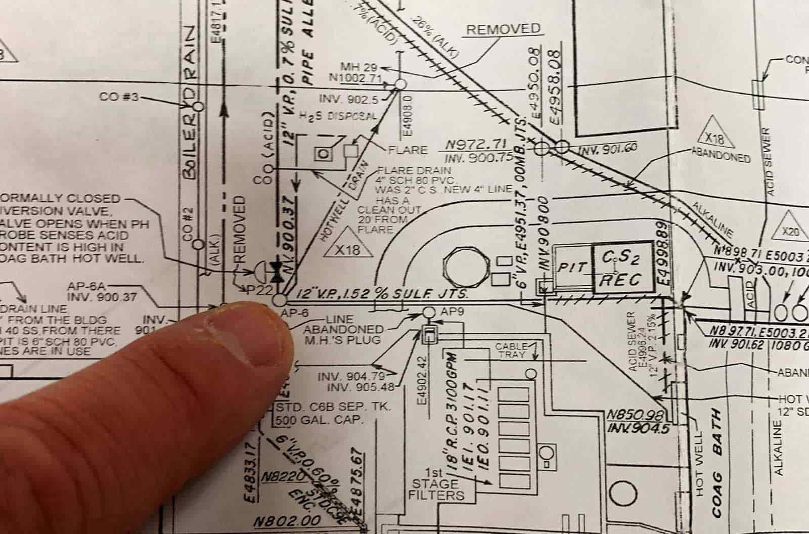 Complicated industrial facility infrastructure