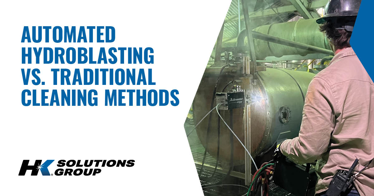 image of guy performing industrial hydroblasting servic