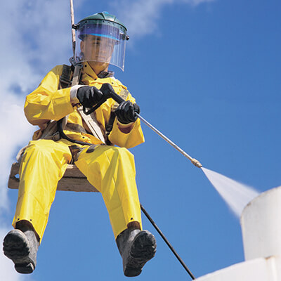 HK hydroblasting and power washing from above